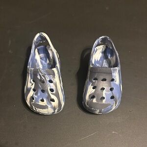 Kids Blue and White Slip-On Shoes